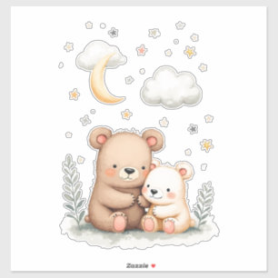 Whimsical Waterverf Beer Nursery Illustration Sticker
