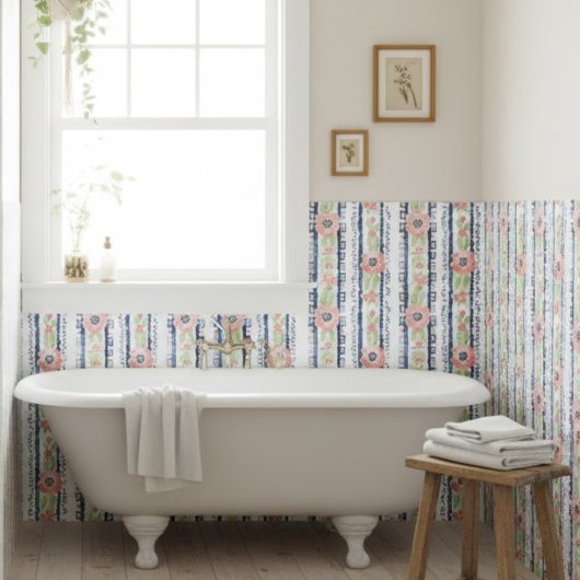 Whimsical Waterverf Blauw Groen Decoratief Tegeltje