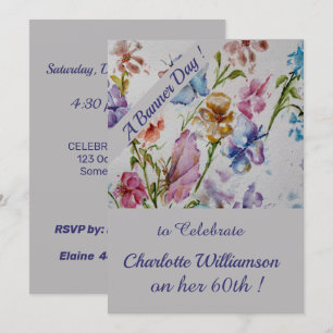 Whimsical Waterverf Bloemen Verjaardag Kaart