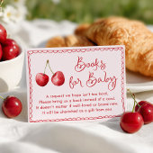 Whimsical Waterverf Cherry Boeken voor Baby Informatiekaartje