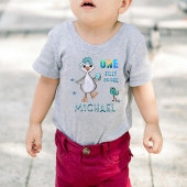 Whimsical Waterverf Eerste Verjaardag "Gekke Gans"