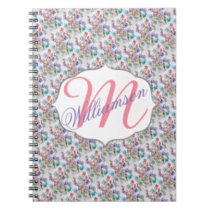 WHIMSICAL WATERVERF FLORAL PATTERN NOTITIEBOEK