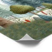 Whimsical Waterverf Forest Animal Kinder Kwekerij Poster (Hoek)