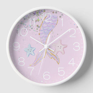 Whimsical Waterverf Glitter Zeemeermin Staart