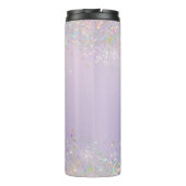 Whimsical Waterverf Glitter Zeemeermin Staart Thermosbeker (Achterkant)
