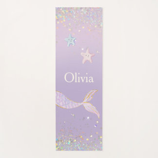 Whimsical Waterverf Glitter Zeemeermin Staart Yogamat