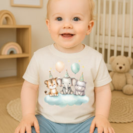 Whimsical waterverf Grappig Safari Dier T-Shirt
