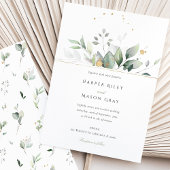 Whimsical Waterverf Groen & Gouden Bladerdak Bruil Kaart