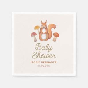 Whimsical Waterverf Herfst Theme Baby shower Servet