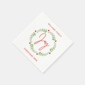 Whimsical Waterverf Kerstmis Servet (Hoek)