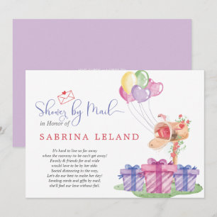 Whimsical Waterverf Mailbox Baby shower door Mail Kaart