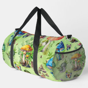 Whimsical Waterverf Mushroom Garden Plunjezak