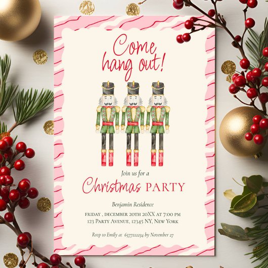 Whimsical Waterverf Nutcrackers Kerstfeest Feestdagenkaart