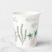 Whimsical Waterverf Onder het Zee Papieren Bekers (Achterkant)