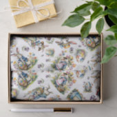 Whimsical  Waterverf Paashaas Patroon Tissuepapier (Geschenk)