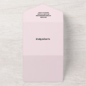 Whimsical Waterverf Roze Dragon Baby shower All In One Uitnodiging (Buitenkant)