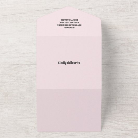 Whimsical Waterverf Roze Dragon Baby shower All In One Uitnodiging (Buitenkant)