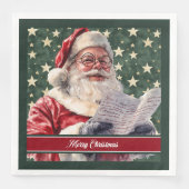 Whimsical Waterverf Santa Claus Gift servetten (Voorkant)