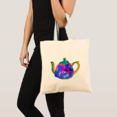 Whimsical waterverf teapot tote bag (Voorkant (product))
