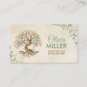 Whimsical Waterverf Tree of life Visitekaartje (Voorkant)