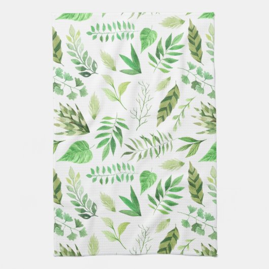 Whimsical Waterverf verliest Greenery | Theedoek (Verticaal)