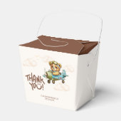 Whimsical Waterverf Vliegtuig Teddy Bear Dank u Bedankdoosjes (Voorkant Zijde)