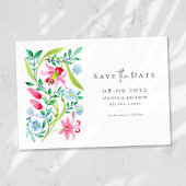 Whimsical Waterverf Wildflowers Script Wedding Save The Date