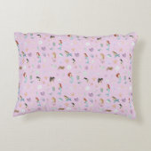 Whimsical Waterverf Zeemeerminnen Monogram Accent Kussen (Achterkant)