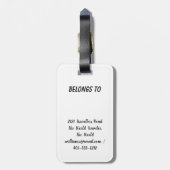 Whimsical-Waterverven Bagagelabel (Achterkant verticaal)