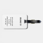 Whimsical-Waterverven Bagagelabel (Achterkant horizontaal)