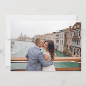 Whimsical Wedding Bells Fotohuwelijksaankondiging Kaart (Achterkant)