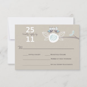 Whimsical Wedding Brown is eigenaar van Branch RSV RSVP Kaartje