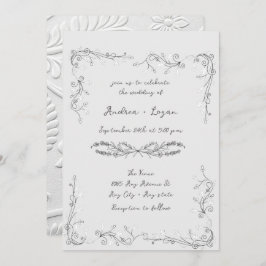 Whimsical  Wedding Dinner Kaart