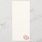 Whimsical Wedding Red Heat Wedding Menu (Achterkant)