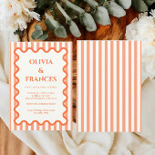 Whimsical Wedding Suite, Wavy Uitnodiging