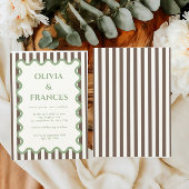 Whimsical Wedding Suite, Wavy Uitnodiging