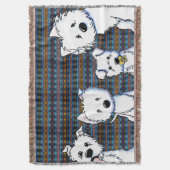 Whimsical Westie Family Jeter la couverture (devant Vertical)