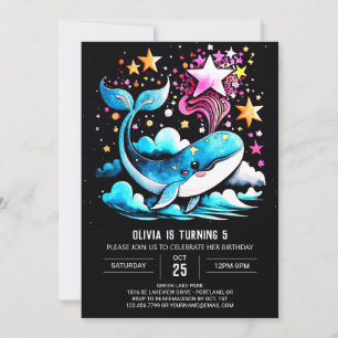 Whimsical Whale Ocean Meisje Verjaardag Kaart