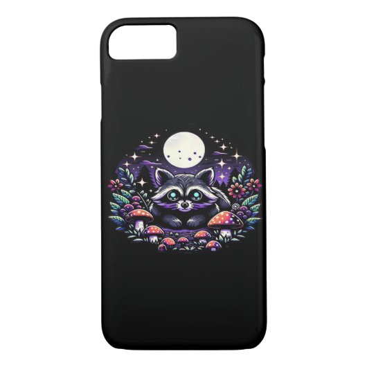 Whimsical Whimsigoth Wasbeer onder maanlicht Vinta Case-Mate iPhone Case (Achterkant)
