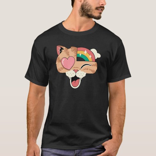 Whimsical Whiskers II T-shirt (Voorkant)