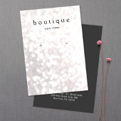 Whimsical White Bokeh Earring Display Card Visitekaartjes
