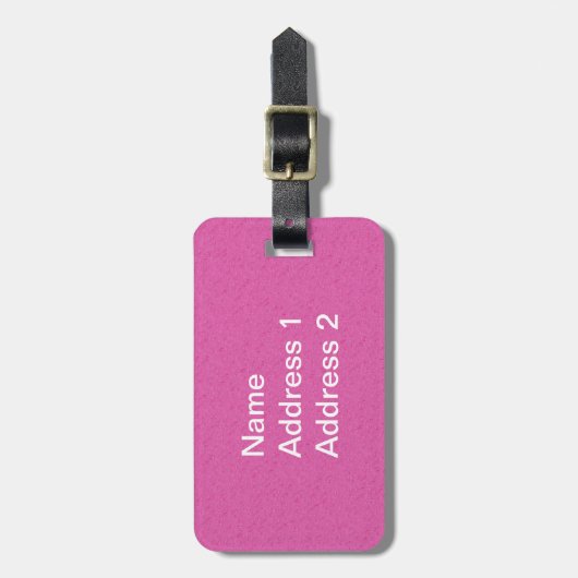 Whimsical White Daisy Flower Pink Bagagelabel (Voorkant verticaal)