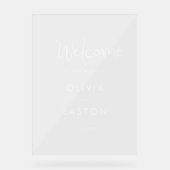 Whimsical White Mariage manuscrit Bienvenue (Recto)