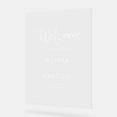 Whimsical White Mariage manuscrit Bienvenue (Angle)