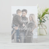 Whimsical White Prettige feestdagen 2 Verticale fo Feestdagenkaart (Staand voorkant)