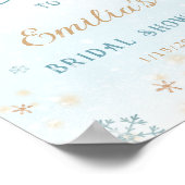 Whimsical White Winter Snow Frozen Vrijgezellenfee Poster (Hoek)