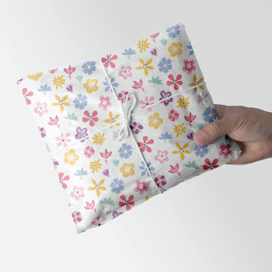 Whimsical Wildbloemen Floral Pattern Tissuepapier