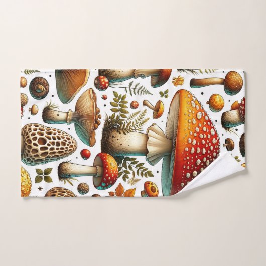 Whimsical wilde paddenstoelen bad handdoek (Handdoek)