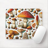 Whimsical wilde paddenstoelen muismat (Met muis)