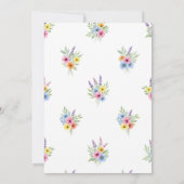 Whimsical Wildflower Arch Wedding Invitation Kaart (Achterkant)